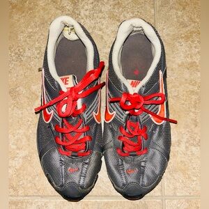 Nike Air Running Shoes Downshifter ll Women’s Sz. 7.5 Grey / Org. Swoosh Casual